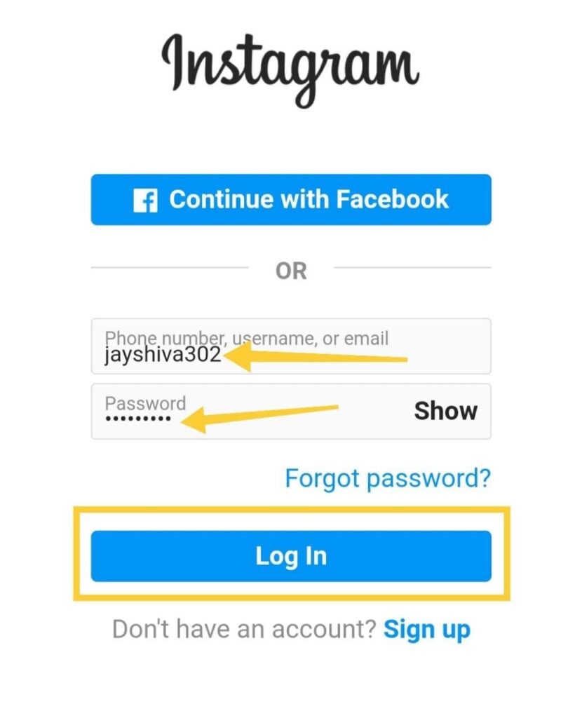 Login Your IG Account To Start Getting Followers